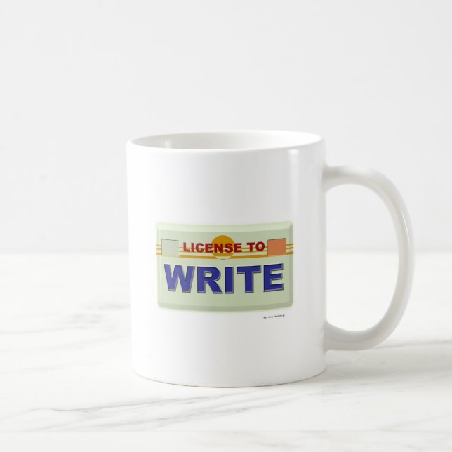 Taza De Café Declaración de autor de licencia para escritura de (Derecha)