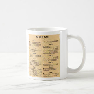 Taza De Café Declaración de Derechos de Estados Unidos