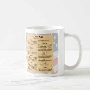 Taza De Café Declaración de Derechos de Estados Unidos