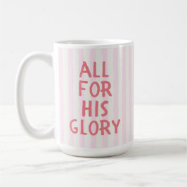 Taza De Café Declaración de fe cristiana con letra cursiva negr