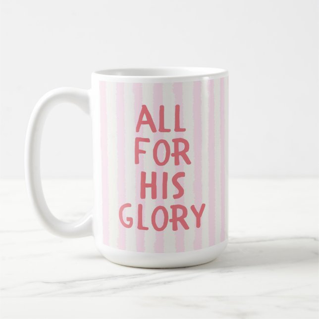 Taza De Café Declaración de fe cristiana con letra cursiva negr (Izquierda)