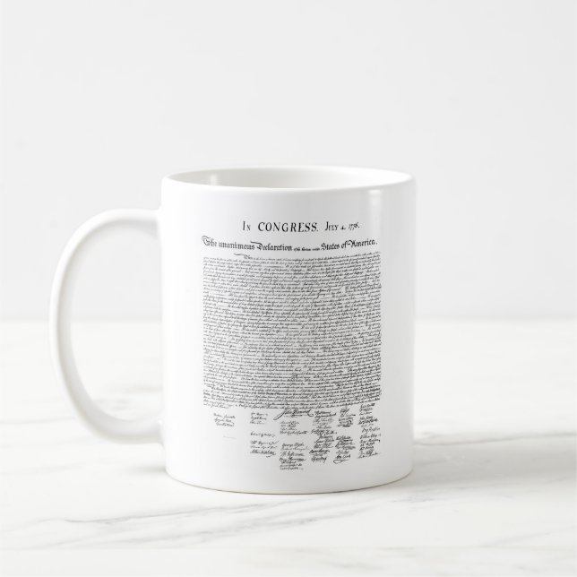 Taza De Café Declaración de Independencia (Izquierda)