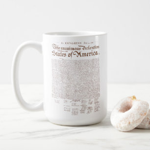 Taza De Café Declaración de Independencia de EE. UU.