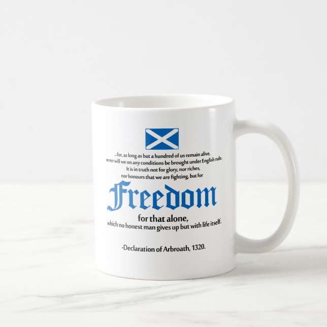 Taza De Café declaración del arbroath (Derecha)