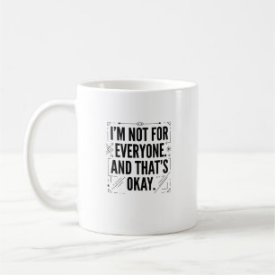 Taza De Café Declaración Gráfica de Tipografía Negrita Geométri