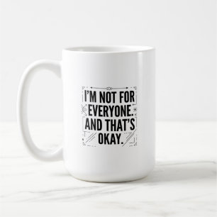 Taza De Café Declaración Gráfica de Tipografía Negrita Geométri