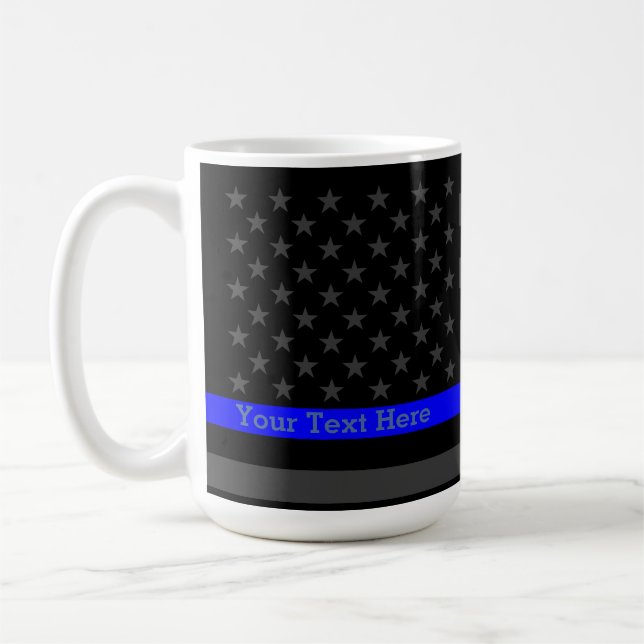 Taza De Café Declaración gris fina personalizada de la bandera (Izquierda)