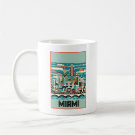 Taza De Café Deco de arte de Miami Florida