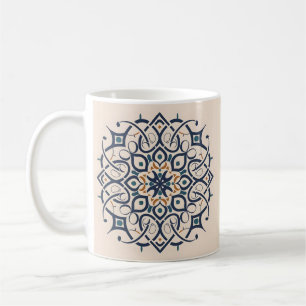 Taza De Café Decoración andaluza marroquí, patrón Mandala