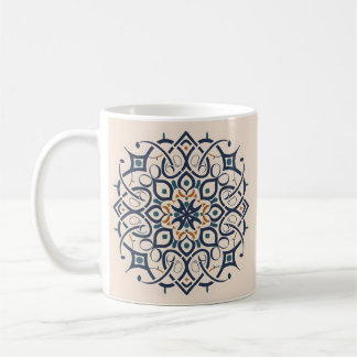 Taza De Café Decoración andaluza marroquí, patrón Mandala