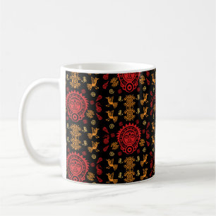 Taza De Café Decoración artística azteca mexicana en casa