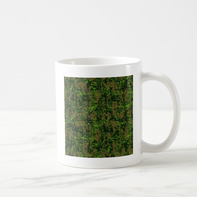 Taza De Café Decoración de acento digital de camuflaje estilo W (Derecha)