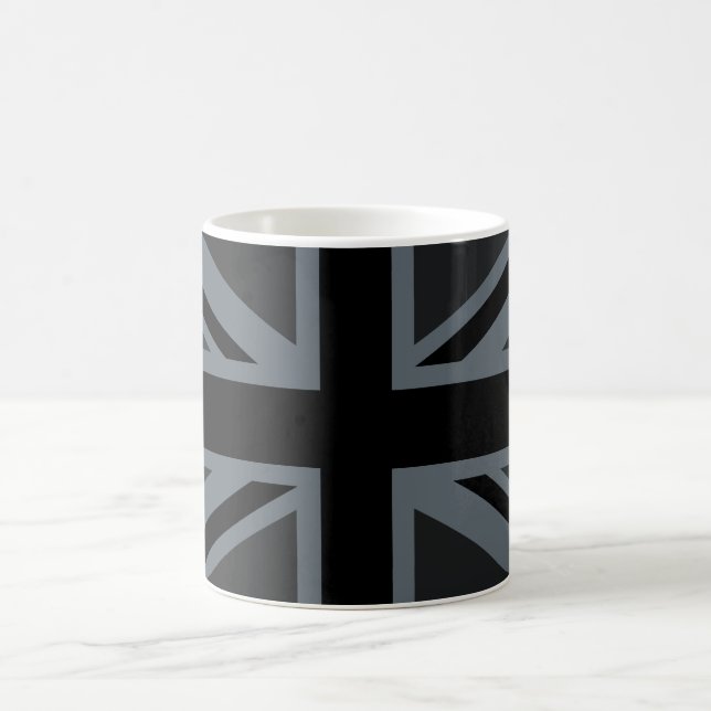 Taza De Café Decoración de bandera británica de Black Union Jac (Centro)