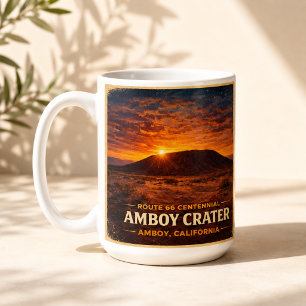 Taza De Café Decoración de café puesta de sol del cráter Amboy