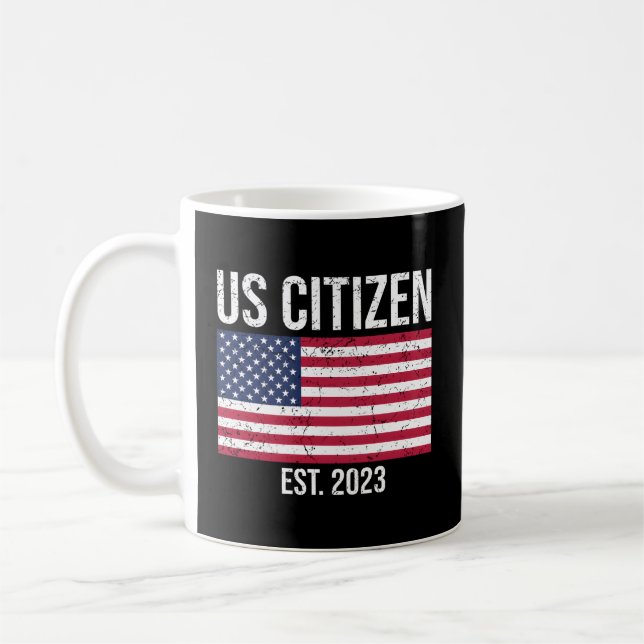 Taza De Café Decoración De Ciudadanía Estadounidense Nueva Ciud (Izquierda)