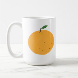 Taza De Café Decoración de cocina minimalista de fruta naranja