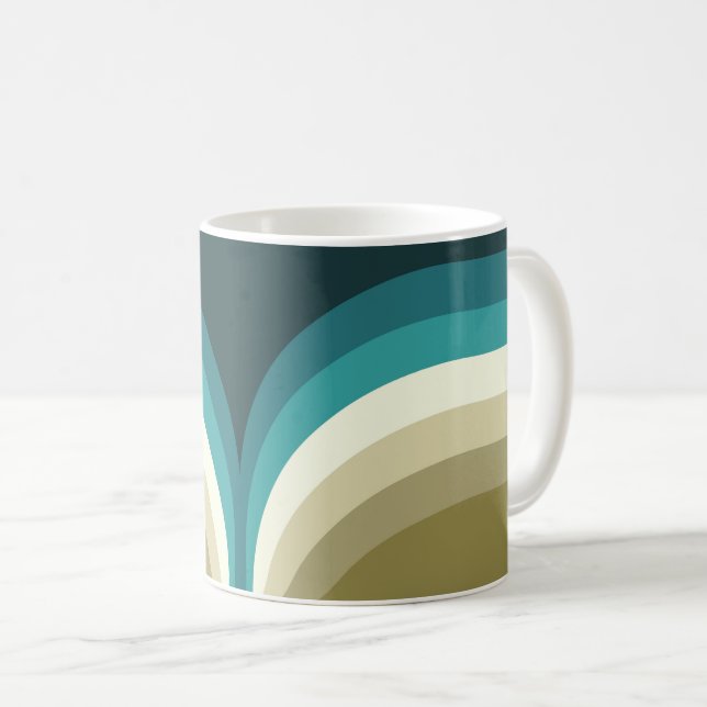 Taza De Café Decoración de doble arco estilo retro (Anverso derecho)