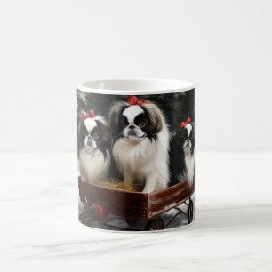 Taza De Café Decoración de los Navidades Chin Snowy Sleigh