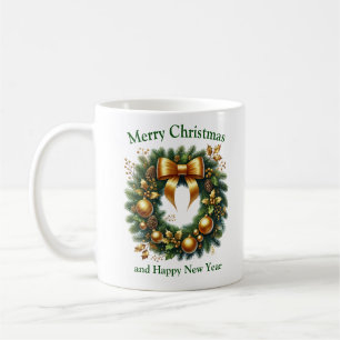 Taza De Café Decoración de Navidades de lujo de color verde y d