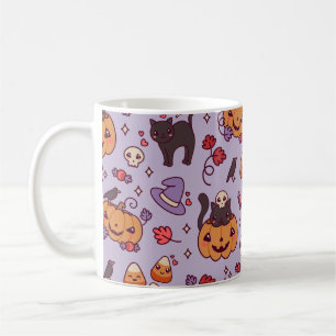 Taza De Café decoración de patrón de Halloween
