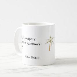 Taza De Café Decoración de Verano con Cita de Shakespeare para 