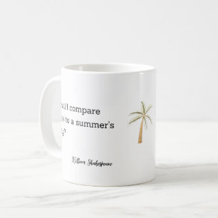 Taza De Café Decoración de Verano con Cita de Shakespeare para