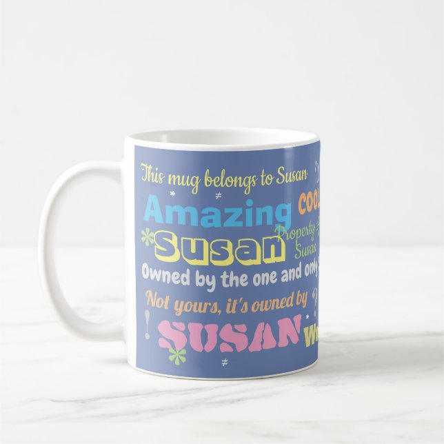 Taza De Café Decoración del nombre del propietario (Izquierda)