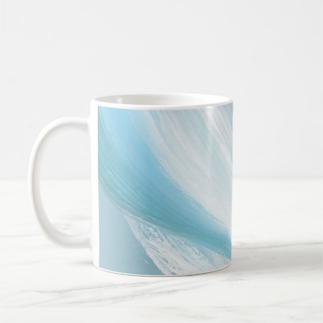 Taza De Café decoración moderna tímida azul (Izquierda)