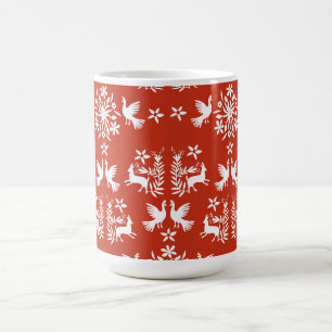 Taza De Café Decoración Otomi Mexicana