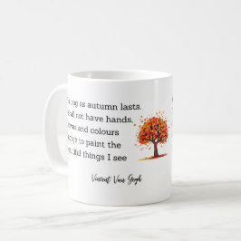 Taza De Café Decoración para el hogar con cita de otoño de Van 