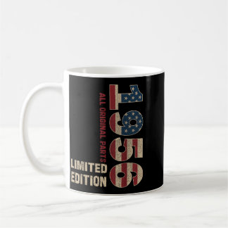 Taza De Café Decoraciones de cumpleaños 70 vintage 1956 Bandera