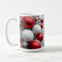 Taza De Café Decoraciones navideñas rojas y blancas