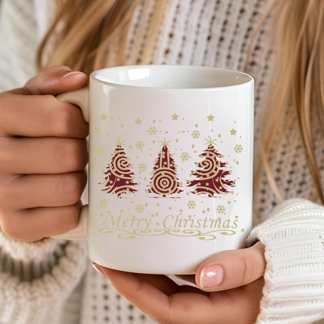 Taza De Café Decorados y modernos navidades de pino (Subido por el creador)