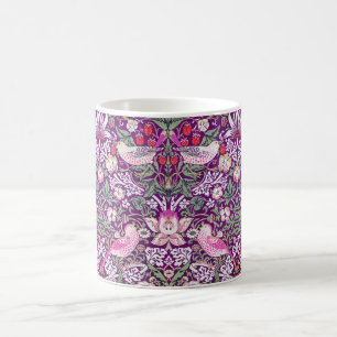 Taza De Café Decorativo Morado William Morris Strawberry Thief 