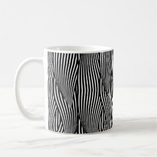 Taza De Café Decorativo ornamental de ondas de patrón sin costu
