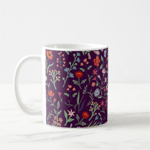 Taza De Café Decorativo patrón floral sin costuras.