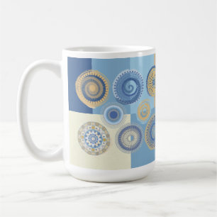 Taza De Café Decorativo Resumen Diseño Círculo Café Mug