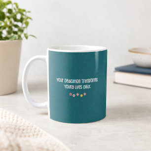Taza De Café Dedicación Transforma Vidas Jóvenes - Padre Adopti