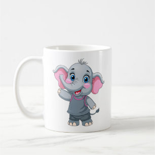 Taza De Café Dedo bebé elefante Mug