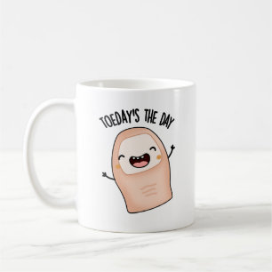 Taza De Café Dedo del pie-día Es El Día Chiste Divertido Del De