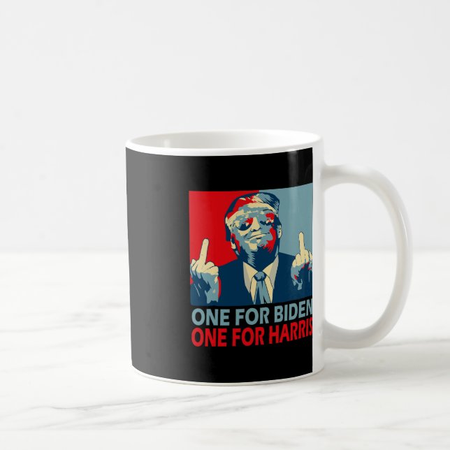 Taza De Café Dedo medio Biden Harris Fla republicana norteameri (Derecha)