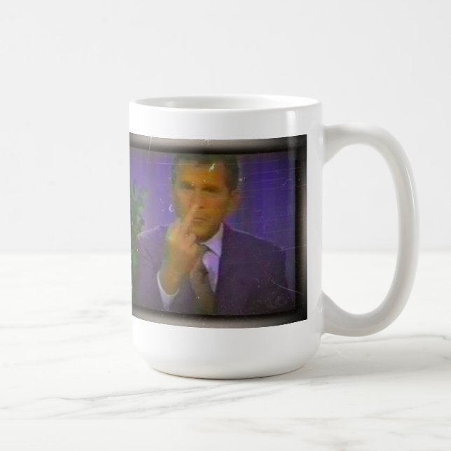 Taza De Café Dedo medio de George Bush (Derecha)