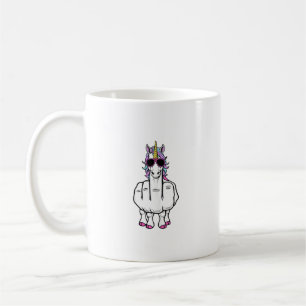 Taza De Café Dedo Medio De Unicornio Divertido Mágico Ofensivo