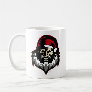 Taza De Café Dedo medio enojado de Santa Claus