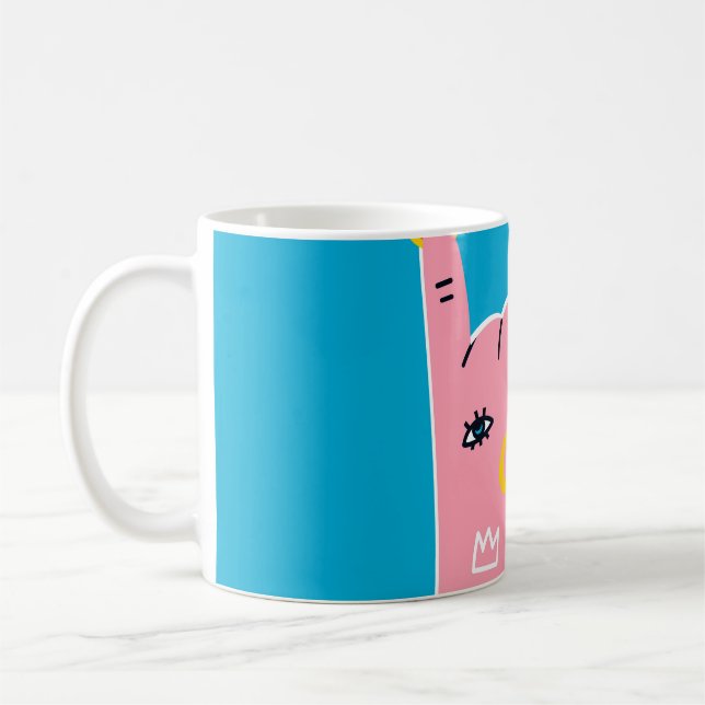 Taza De Café Dedos de incendio abstractos (Izquierda)