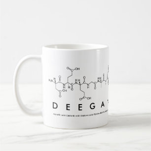 Taza De Café Deegan peptide name mug