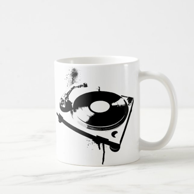 Taza De Café Deejay DJ Turntable Coffee Mug | Regalos musicales (Derecha)