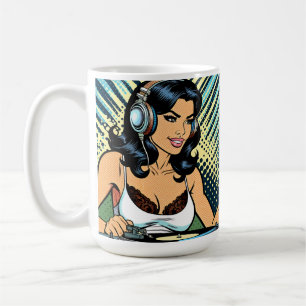 Taza De Café Deejay Jamming Pretty Pop Art