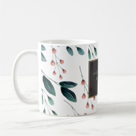 Taza De Café Deep Blue Floral Elegant Fall Wedding