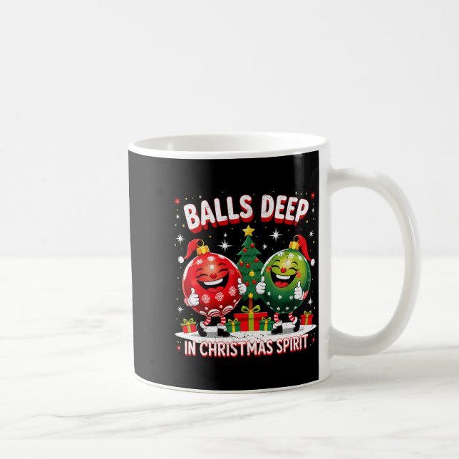 Taza De Café Deep In Christmas Srit Funny Ornament  (Derecha)